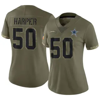 Devin Harper Dallas Cowboys Youth Legend Olive Salute to Service Sideline  Long Sleeve T-Shirt